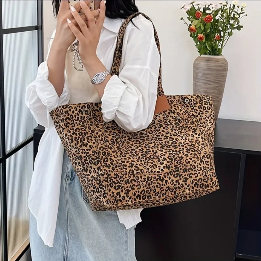 Leopard Print Tote Bag